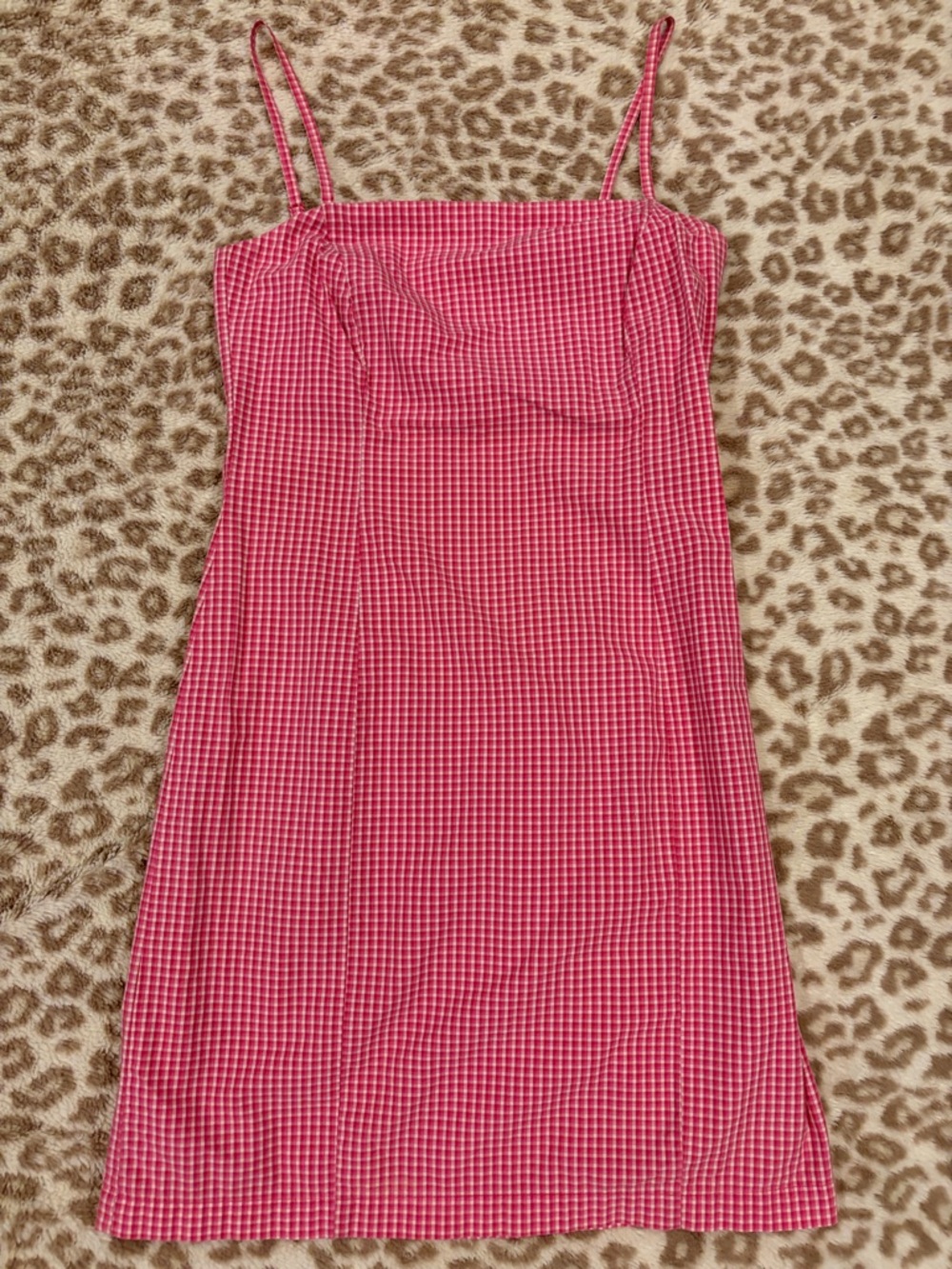 Vintage The Limited Pink Gingham A-Line Mini Dress sz 4